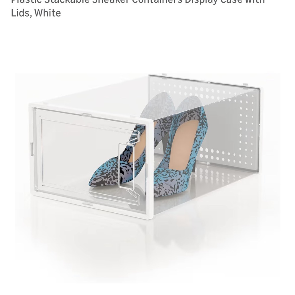 Clear Stackable Shoe Storage Boxes - Set 2 - Picture 2 of 5